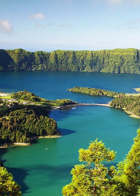Crater lakes of Sete Cidades on São Miguel in the Azores