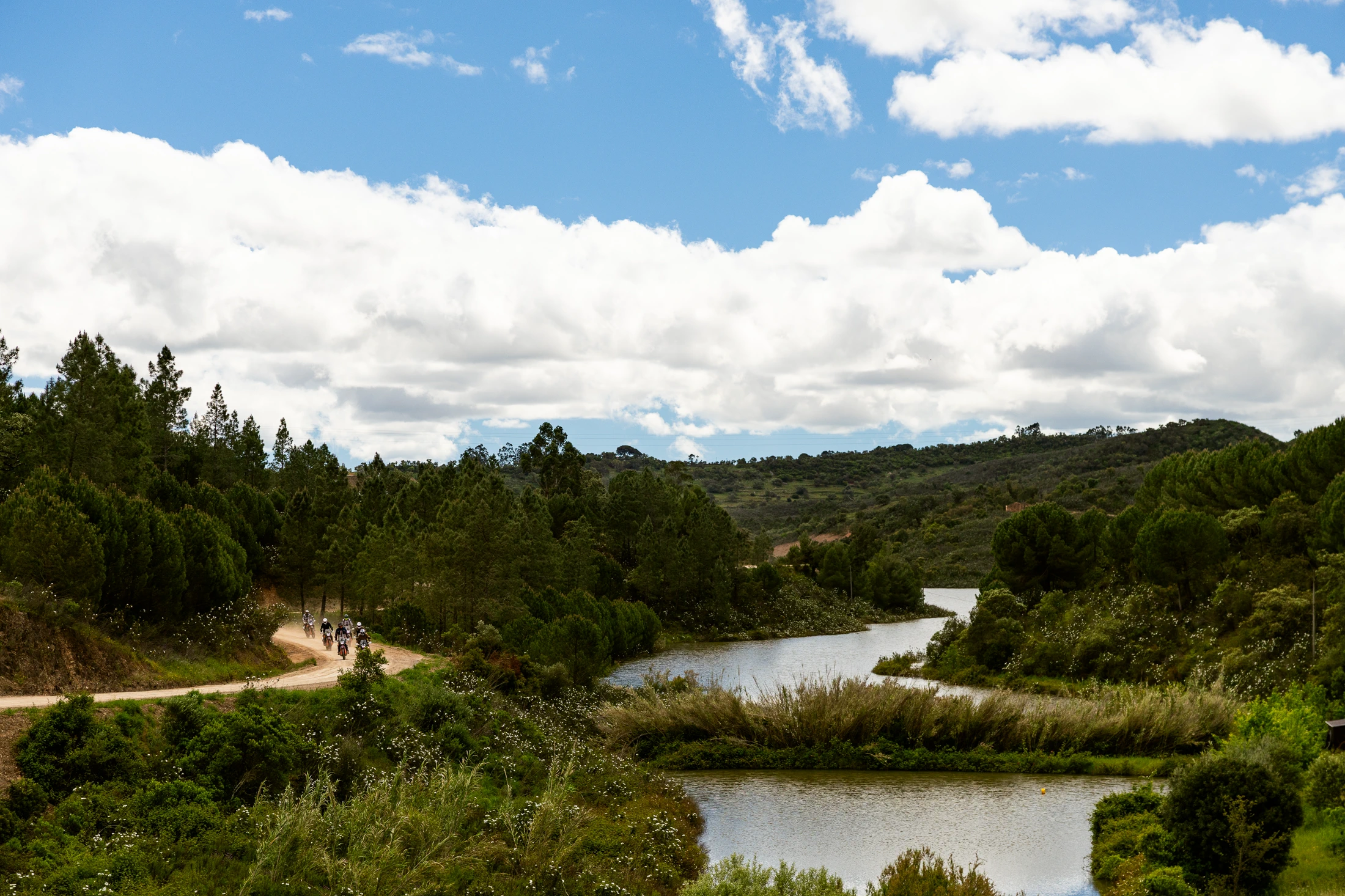 River winding through the green hills of the Portuguese interior
